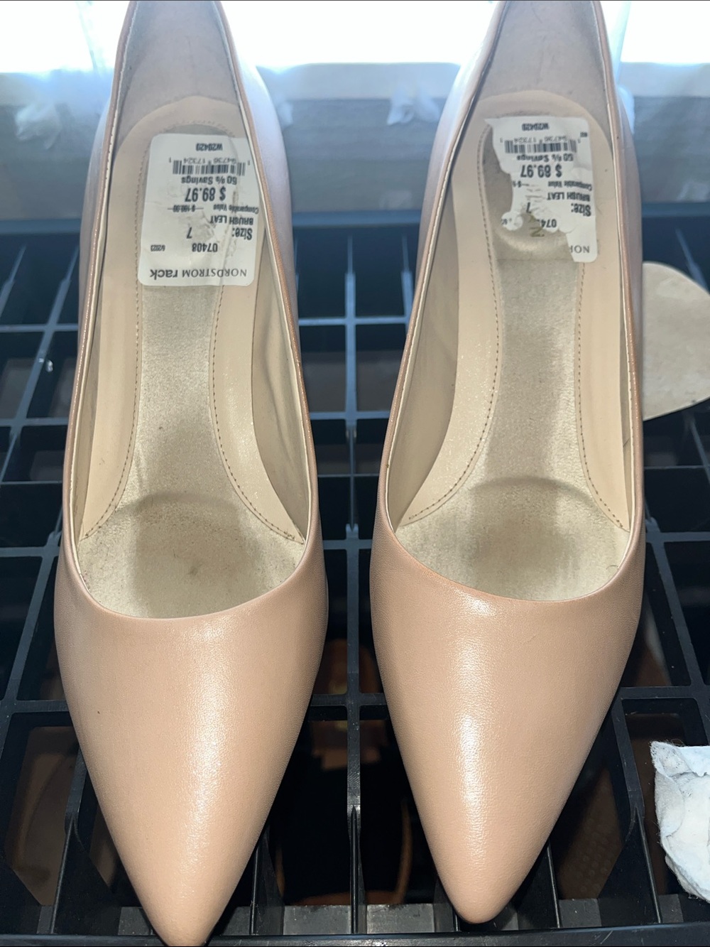 Cole Haan Blush Pointed-Toe Leather Pumps